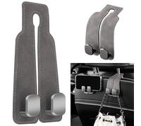 YUANQI 2 Piezas Ganchos para el Respaldo del Asiento del Coche para Audi Q5 FY 2018-2022 2023, Ganchos Dobles para Reposacabezas, Ganchos para Guardar Bolsos, Carteras y Bolsos.,Grey