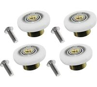YUANQIAN Juego de 4 ruedas de repuesto para puerta de ducha de 19 mm, con tornillo M4 (4 unidades de diámetro de 19 mm)