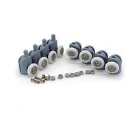 YUANQIAN Juego de 8 rodillos individuales para puerta de ducha, 20 mm de diámetro, color gris