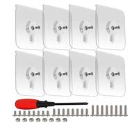 YUANQIAN Juego de 8 Tornillos Adhesivos para Pared Sin Marcas y Sin Necesidad de Perforar