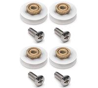 YUANQIAN Rodillos de repuesto para puerta de ducha, estriados, 19 mm de diámetro, YQ19 (ranura en V, 19 mm, 4 unidades)
