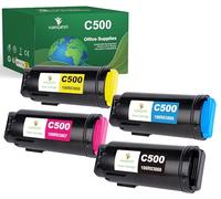 YUANQIMM Cartucho de tóner remanufacturado C500 C505 para Xerox VersaLink C505 C505S C505X C500 C500N C500DN de alta capacidad para 106R03862 106R03863 106R03864 106R03864 106R038664 5 cartuchos de