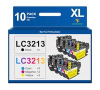 YUANQIMM LC3213 LC3211 Cartuchos de Tinta Compatible para Brother LC3213XL LC3211XL Set para Brother DCP-J572DW J772DW J774DW MFC-J491DW J497DW J890DW J895DW Paquete de 10