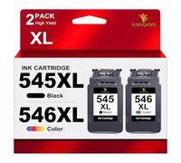YUANQIMM PG-545 CL-546 XL PG-545XL CL-546XL Compatible para Cartuchos de Impresora Canon 545 546 para Canon Pixma MX495 TR4550 TS3350 TS3150 TR4551 MG2550s MG2555s TS3151 MG3050 MG2950 (Negro, Color)