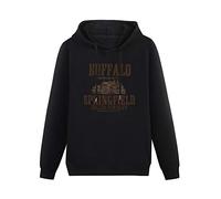 YUANROU Buffalo Springfield Tractor Roller Sudaderas con capucha de manga larga, color negro, Negro, L