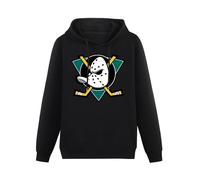 YUANROU Mighty Ducks Anaheim Men Hoody Black, Negro , 3XL