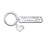 YUANSI Llavero Conduce con Cuidado Regalo para Hombre Mujer Automovilista - Aniversario Esposo Esposa Pareja Cumpleaños