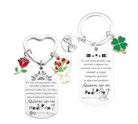 YUANSI Regalo para Madrina y Padrino Llavero Quiere Ser Mi Madrina y Padrino Llavero Quieres Gracias por Ser una Pieza Tan Importante Anuncio Embarazo Comunión (2)