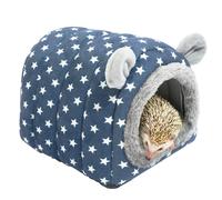 YUANST - Cama para erizos, cueva, nido, escondite, h mster, cobayas, jaula para animales peque os, suministros para casa c lida (azul)