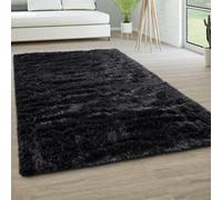 YUANWAN Alfombra Antideslizante 140 x 70 cm Antideslizante Resistente Alfombra Salón Antideslizante Alfombra de Pelo Alto para Salon Habitacion Exterior Pasillo, Negro