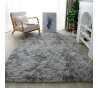 YUANWAN Alfombra Antideslizante 140 x 90 cm Antideslizante Resistente Alfombra de Salon Modernas Alfombra Moderna y Mullida para Interiores Estar Habitación, Gris Claro
