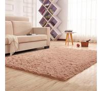YUANWAN Alfombra Antideslizante 70 x 150 cm Lavable y Antideslizante Alfombras de Sala de Estar Alfombras Salón Pelo Largo para Salón Dormitorio y Zonas Interiores, Beige Oscuro