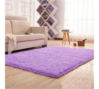 YUANWAN Alfombra Antideslizante Muy Suave 80 x 150 cm Antideslizante Resistente Alfombra Habitación Lavables Alfombra de Pelo Largo para La Sala de Estar Salón O Dormitorio, Morado