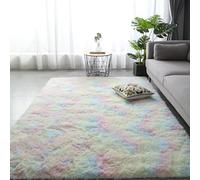 YUANWAN Alfombra Decorativa 120 x 190 cm Lavable y Antideslizante Alfombras Modernas Super Suaves de La Pelusa para La Sala de Estar Salón O Dormitorio, Multicolor