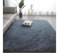 YUANWAN Alfombra Decorativa 90 x 290 cm Lavable y Antideslizante Alfombras Modernas Super Suaves de La Pelusa para La Sala de Estar Salón O Dormitorio, Gris