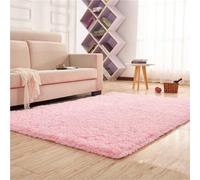 YUANWAN Alfombra Lavable 70 x 130 cm Lavable y Antideslizante Alfombras Dormitorio Modernas Alfombra de Decoración para Interiores Estar Habitación, Rosa