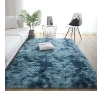 YUANWAN Alfombra Moderna 100 x 70 cm Antideslizante Resistente Alfombra de Salon Modernas Alfombra Moderna y Mullida para Salón Dormitorio y Zonas Interiores, Azul