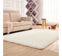 YUANWAN Alfombra Salón 120 x 90 cm Antideslizante Resistente Alfombras Peludas Que No Se Desprenden Alfombra Moderno para Salon Habitacion Exterior Pasillo, Beige