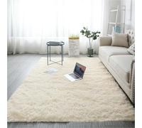 YUANWAN Alfombra Salón Antideslizante 200 x 280 cm Lavable y Antideslizante Alfombra Grande Suave y Esponjosa Alfombra Decorativa para Salon Habitacion Exterior Pasillo, Color Crema