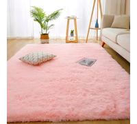 YUANWAN Alfombras Salon 60 x 180 cm Antideslizante Resistente Alfombra Salon Pelo Largo Lavables Alfombras Pasillo para Interiores Estar Habitación, Rosa