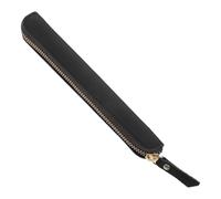 Yuanyifenglin Estuche de cuero para bolígrafos, estuche de piel de vacuno retro delgado con correa de retención para almacenamiento de escritorio de oficina, escuela