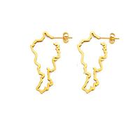 YUANYIRAN Armenia Mapa Ear Stud Pendientes - Mujeres País Armenios Forma Étnico Pendiente Hip Hop Mundo Patriótico Pendientes Personalizados para Damas Joyas Regalos De Fiesta,Oro