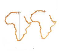 YUANYIRAN Pendientes De Botón con Diseño De Mapa Africano De Contorno, para Mujer, Hipérbole Étnica, Pendiente Más Grande, País, Hip Hop, Mundo, Patriótico, Exagerado, Pendientes para Damas, Re