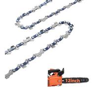YuanYouTong 2 cadenas de motosierra de 12 pulgadas, paso 3/8 LP, calibre .043 pulgadas, 45 eslabones de transmisión, cadenas de sierra de repuesto para motosierra, cadena de sierra de bajo retroceso