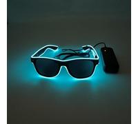 YUANYUYING Gafas LED para Fiesta - Gafas Iluminadas para Rave con 4 Modos | Funcionan con Pilas para Halloween, EDM, Navidad (Blu ghiaccio)