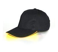 YUANYUYING Gorra con luz LED, sombrero de festival, traje de fiesta, gorra de béisbol unisex ajustable para escenario de club de festival (Amarillo)