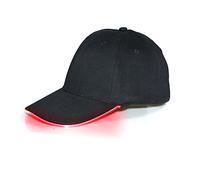 YUANYUYING Gorra de béisbol LED, sombrero de festival, gorra con luz LED, gorra de béisbol unisex ajustable y recargable (Rojo)