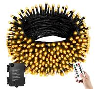 YUANYUYING Luces de cadena de batería con control remoto, luces de hadas de control remoto 4M 40LED, impermeable operado con caja de batería para jardín, patio, cerca (Blanco cálido)