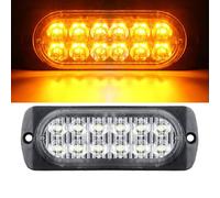 YUANYUYING Luces de posición laterales estroboscópicas impermeables, 4 unidades, 12SMD. Luces de señalización laterales para coche, 12V-24V (amarillo)
