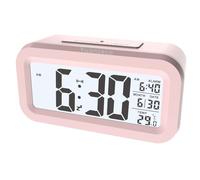 Yuanzeco Reloj digital de pantalla de 4.5 pulgadas con pantalla grande, reloj digital de luz nocturna con pantalla de temperatura, reloj despertador con batería, oficina, niños, reloj de repetición de