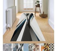 YUANZHI Alfombra de Pasillo Larga 50 x 70 cm Resistente al Agua y a Las Manchas Alfombra Suelo Pelo Corto con Respaldo de Goma, para Dormitorio, baño, Entrada, D