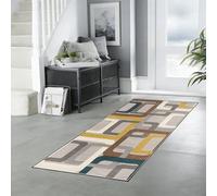 YUANZHI Alfombra Pasillo 55 x 60 cm Base de Goma, Lavable, de Pelo Corto Alfombra Larga Pasillo, Cocina a Medida, Contemporánea para Oficina, Cocina, F