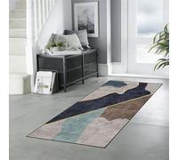 YUANZHI Alfombra Pasillo 65 x 140 cm Base de Goma, Lavable, de Pelo Corto Alfombra Larga Pasillo, Cocina a Medida, Contemporánea para Oficina, Cocina, D