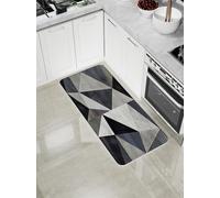 YUANZHI Alfombra Pasillo 75 x 370 cm Antideslizante, Anti Manchas, Lavable Alfombra Larga Pasillo, Cocina a Medida, Contemporánea para Oficina, Cocina, D