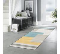 YUANZHI Alfombra Pasillo 75 x 90 cm Base de Goma, Lavable, de Pelo Corto Alfombra Larga Pasillo, Cocina a Medida, Contemporánea para Oficina, Cocina, A