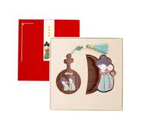 YUANZHOU Juego de 2 mini espejos de madera y peine de madera para el cabello, caja de regalo, espejo compacto vintage, bonito peine de madera para mujer, regalos para mamá, novia, juego