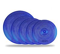 YUANZHOU Paquete de platillos de bajo Volumen Juego de platillos silenciosos Juego de práctica de platillos,Blue-5pcs