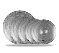 YUANZHOU Paquete de platillos de bajo Volumen Juego de platillos silenciosos Juego de práctica de platillos,Silver-5pcs