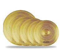 YUANZHOU Paquete de platillos de bajo Volumen Juego de platillos silenciosos Juego de práctica de platillos,Gold-5pcs