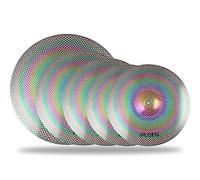 YUANZHOU Paquete de platillos de bajo Volumen Juego de platillos silenciosos Juego de práctica de platillos,Multicolour-5pcs