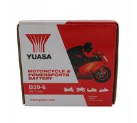 Yuasa B39-6 Batería 6V 7A CC0,70A E01060 Sin Ácido 126x48x126mm