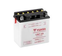 YUASA BATERIA 12N7-4A abierto - sin ácido | Tipos YB7-A, CB7-A, 50713; 12 V, 0,5 l de ácido; compatible con Piaggio Sfera 80, SKR 125, compatible con Peugeot Elyseo 125