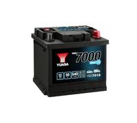 YUASA Batería 50, Ah 540, A/EN YBX7012 L 207mm B 175mm H 190mm Compatible con VW up! Hatchback 121, 122, BL1, BL2, BL3, 123 ID.4 E21 ID.3 E11, E12 Polo VI AW1, BZ1, AE1, FIAT 500 312