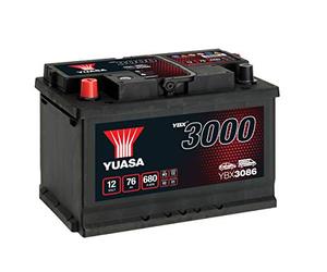 YUASA Batería 76, Ah 680, A/EN YBX3086 L 278mm B 175mm H 190mm Compatible con JEEP Grand Cherokee I ZJ, ZG, KIA OPTIMA Sportswagon