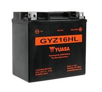 Yuasa GYZ16HL - Batería para moto VRLA AGM (12 V, 240 CCA, sin mantenimiento)