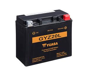 Yuasa GYZ20L 12V 250 CCA Batería Moto AGM Sin Mantenimiento | 21.1 Ah, Diseño Compacto, Antifugas, Resist. Vibraciones, Ideal Motos y ATVs
